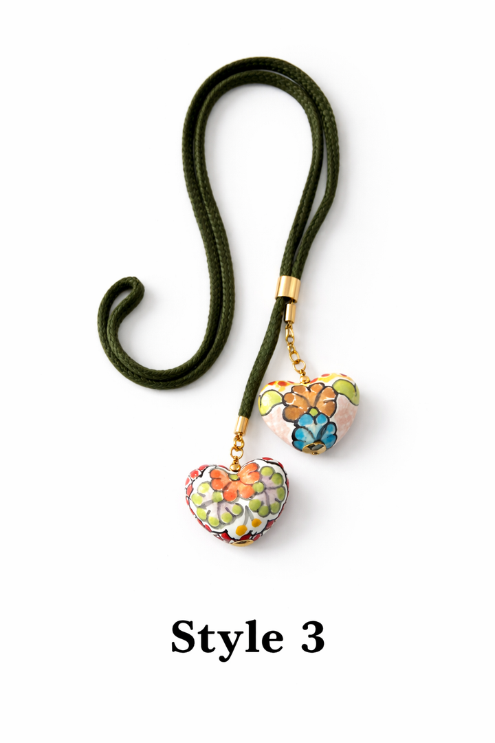 Double Heart Talavera Necklace