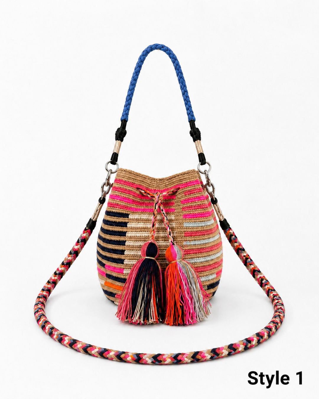 Wayuu Crossbody Bag – Handmade Two Strap Mochila