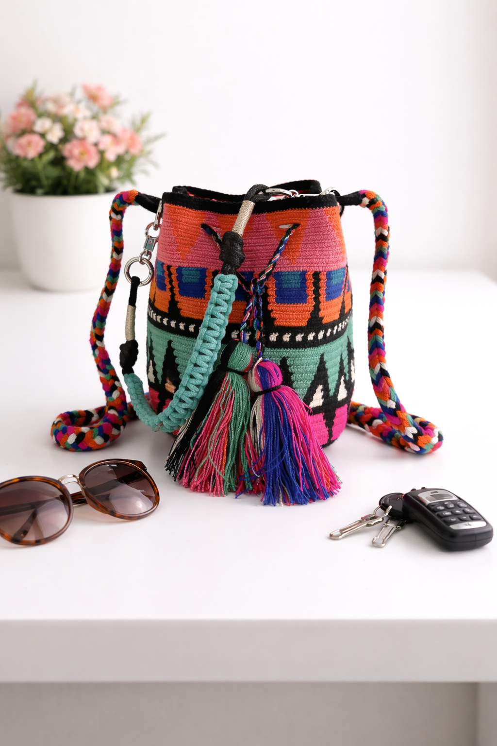 Wayuu Crossbody Bag – Handmade Two Strap Mochila