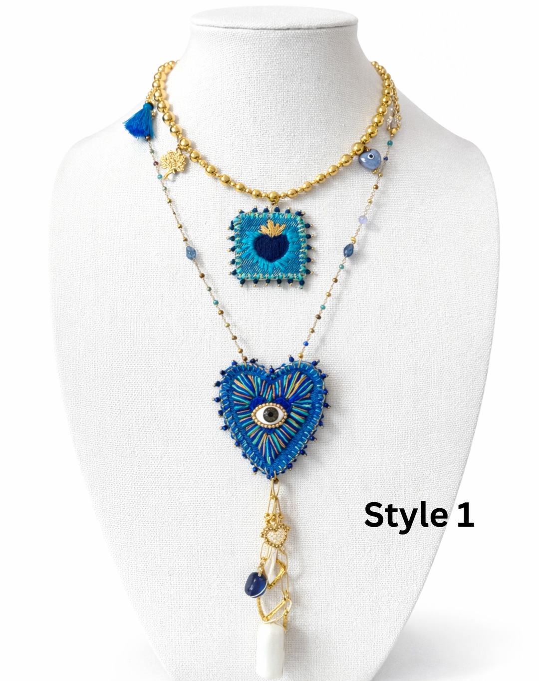 Sacred Heart Necklace Set Sagrado Corazón Jewelry