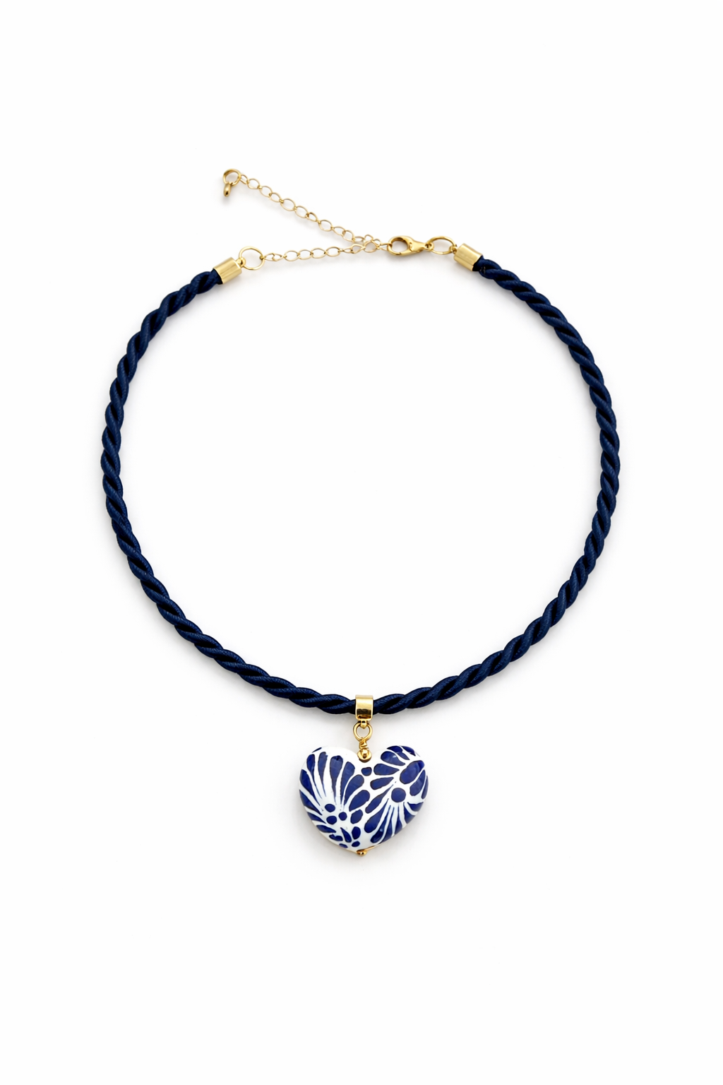 Blue Heart Talavera Necklace