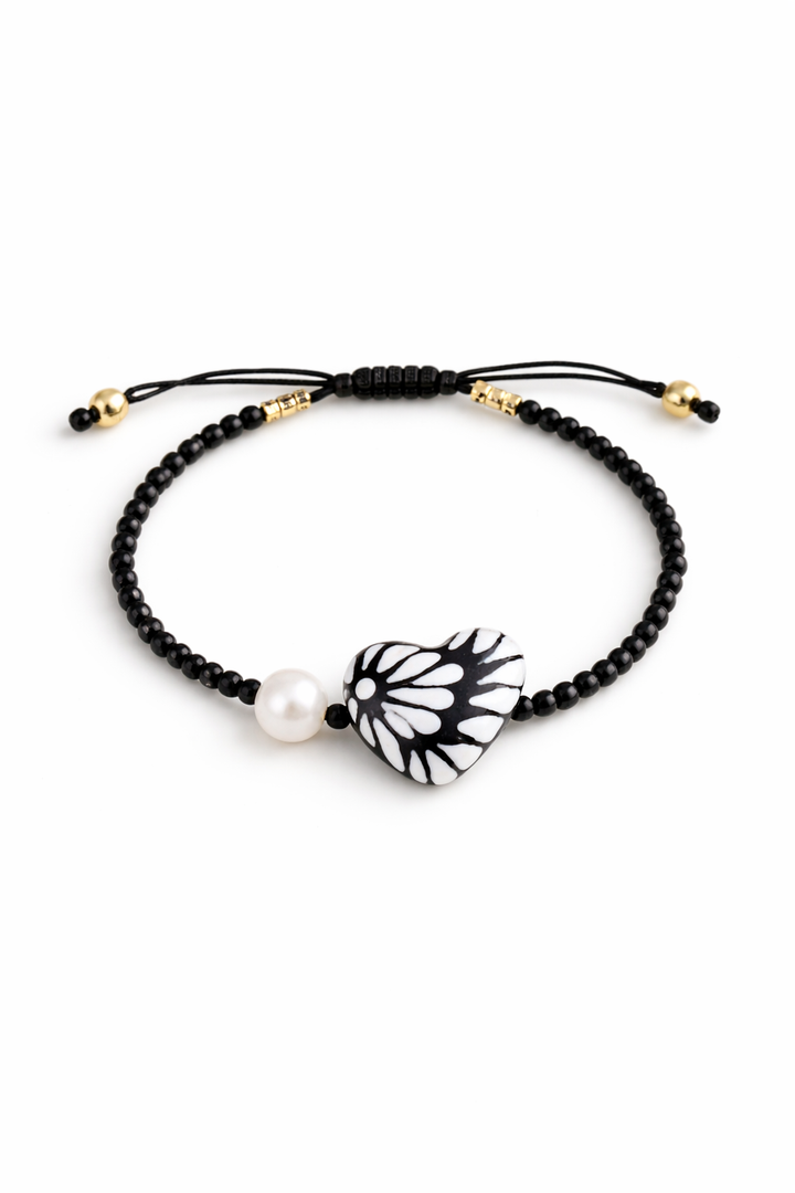 Black Talavera Heart Bracelet