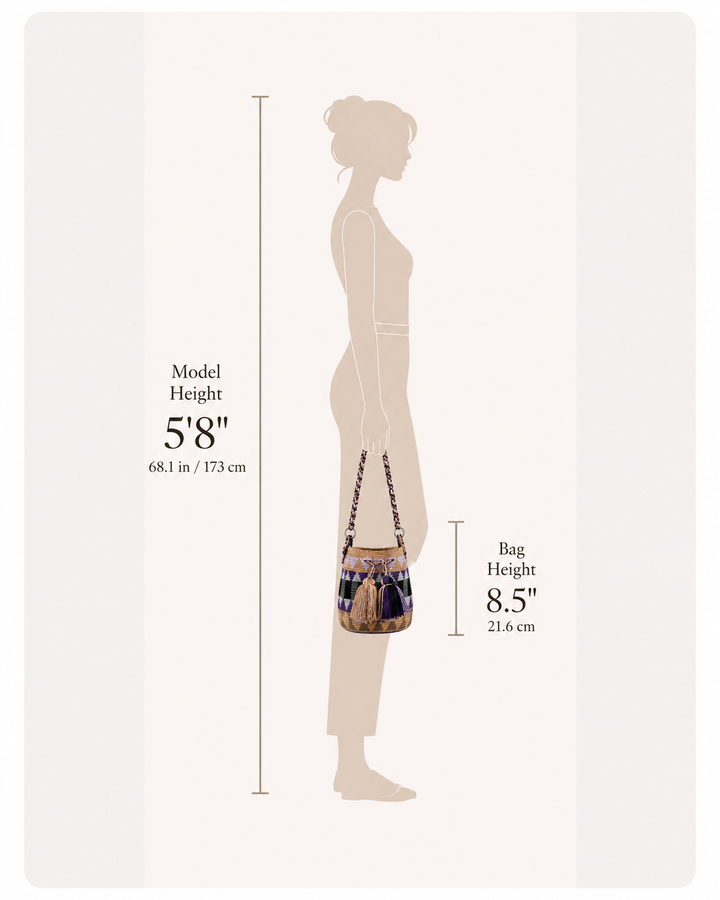 Handmade Wayuu Mochila Crossbody Bag with Dual Straps