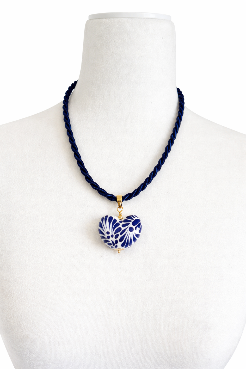 Blue Heart Talavera Necklace
