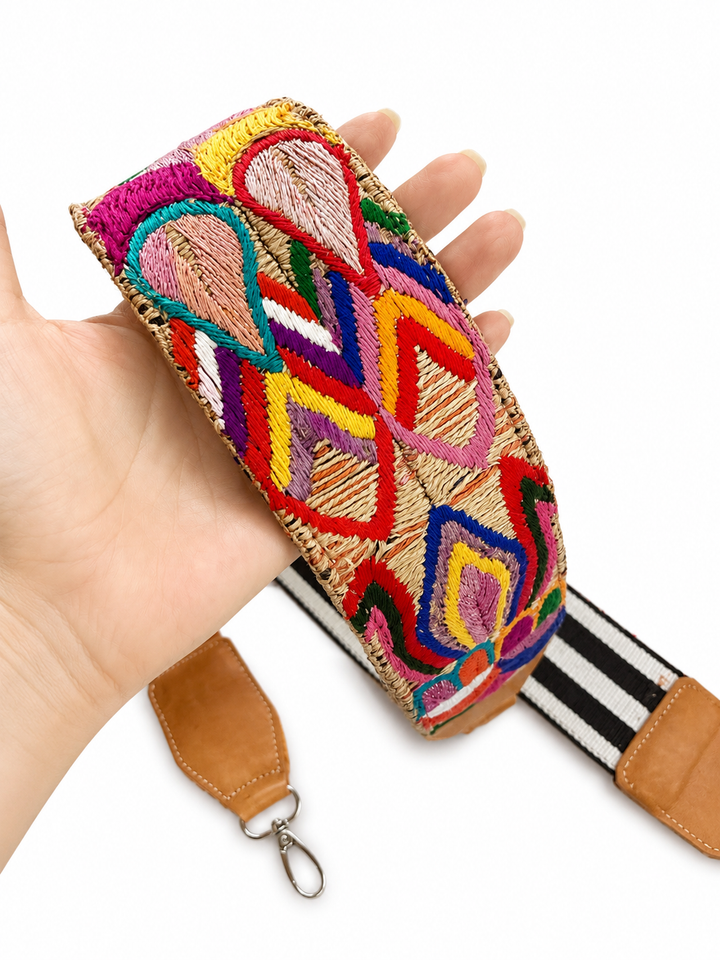 Vintage Guatemalan Embroidered Bag Strap
