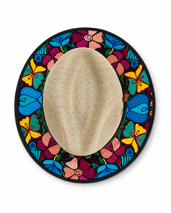 Oaxacan Embroidered Sun Hat for Women