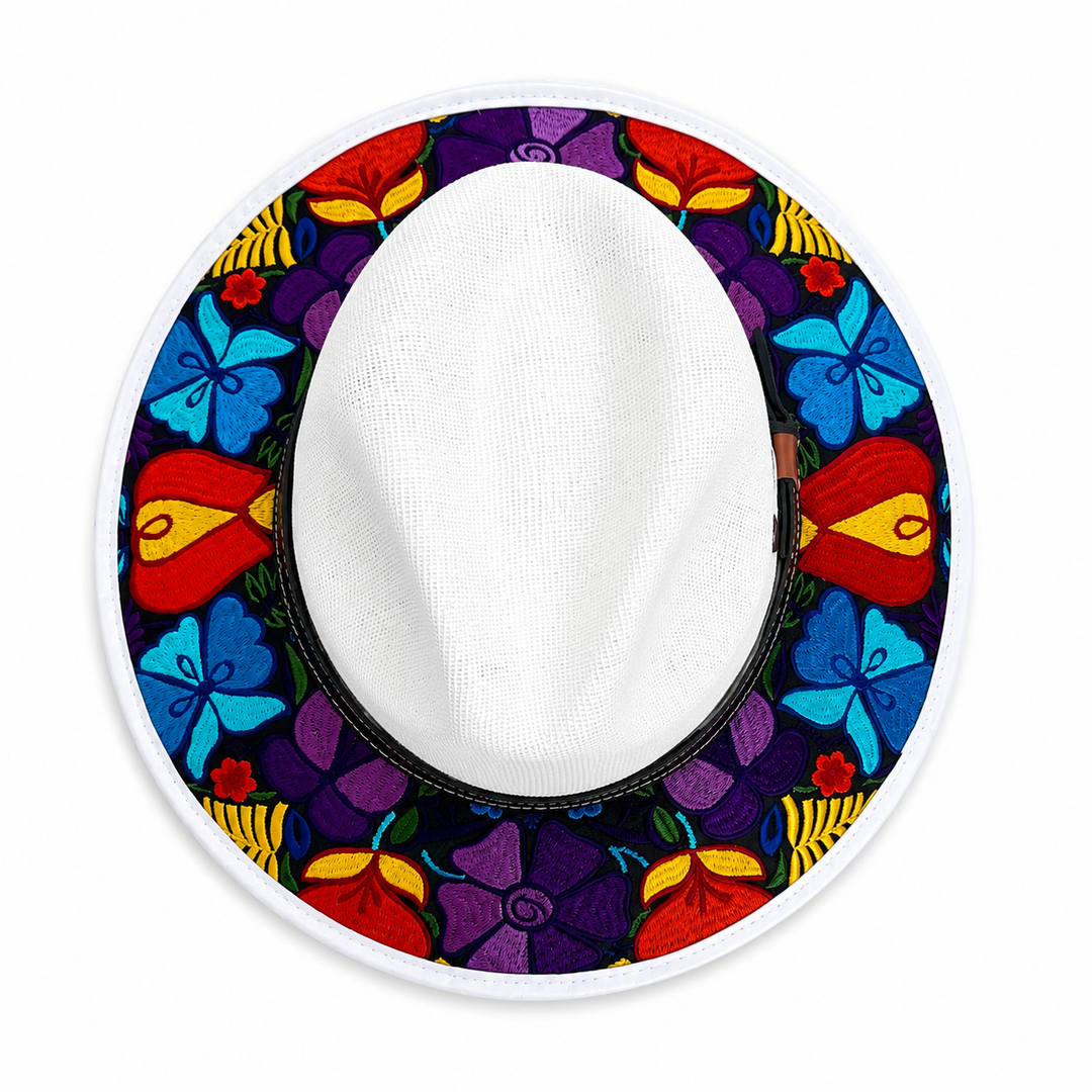 Oaxacan Embroidered Sun Hat for Women