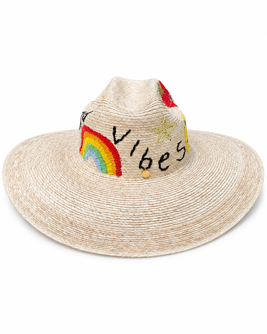 Hand Embroidered Mexican Wide Brim Straw Hat