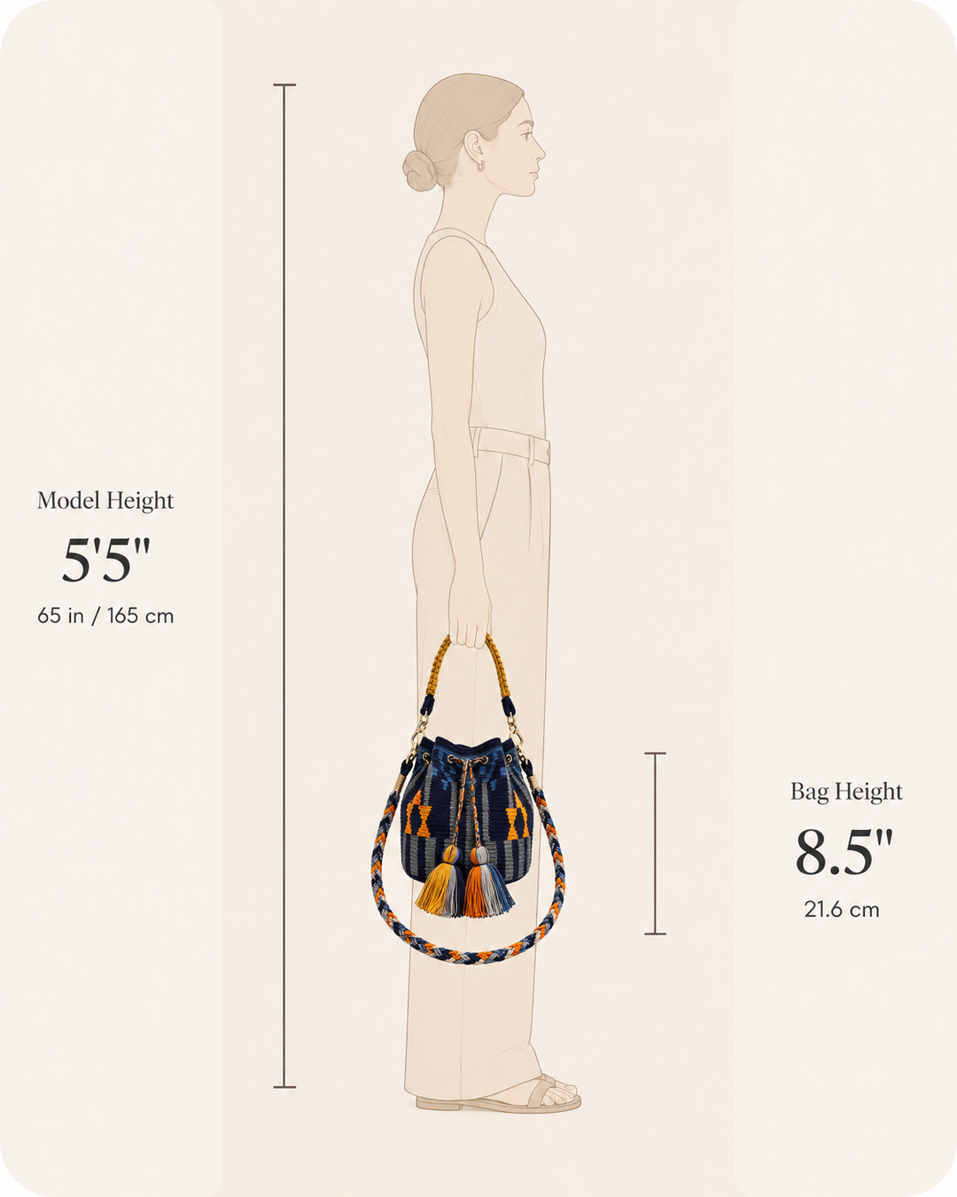 Wayuu Crossbody Bag – Handmade Two Strap Mochila (Copy)