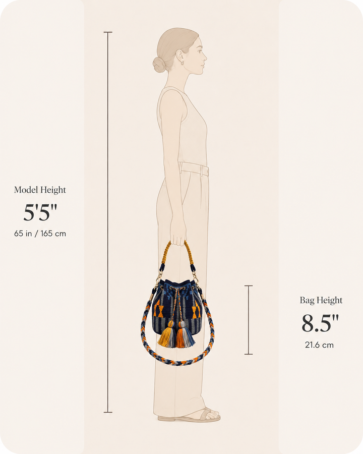 Wayuu Crossbody Bag – Handmade Two Strap Mochila (Copy)