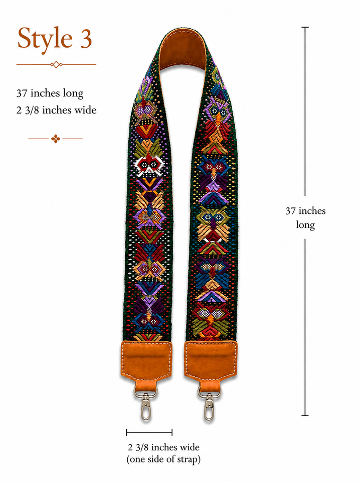Guatemalan Huipil Embroidered Bag Strap
