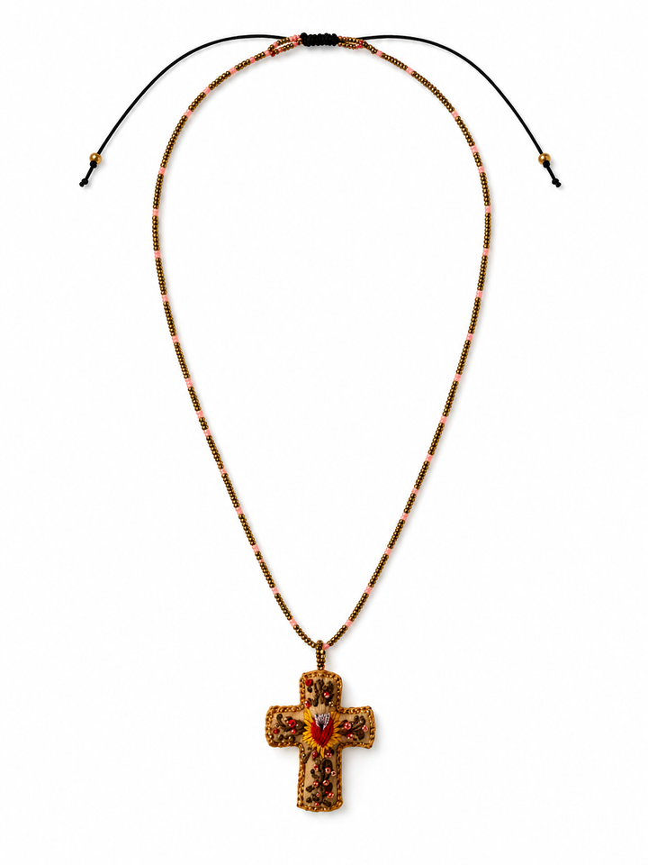 Sacred Heart Cross Necklace