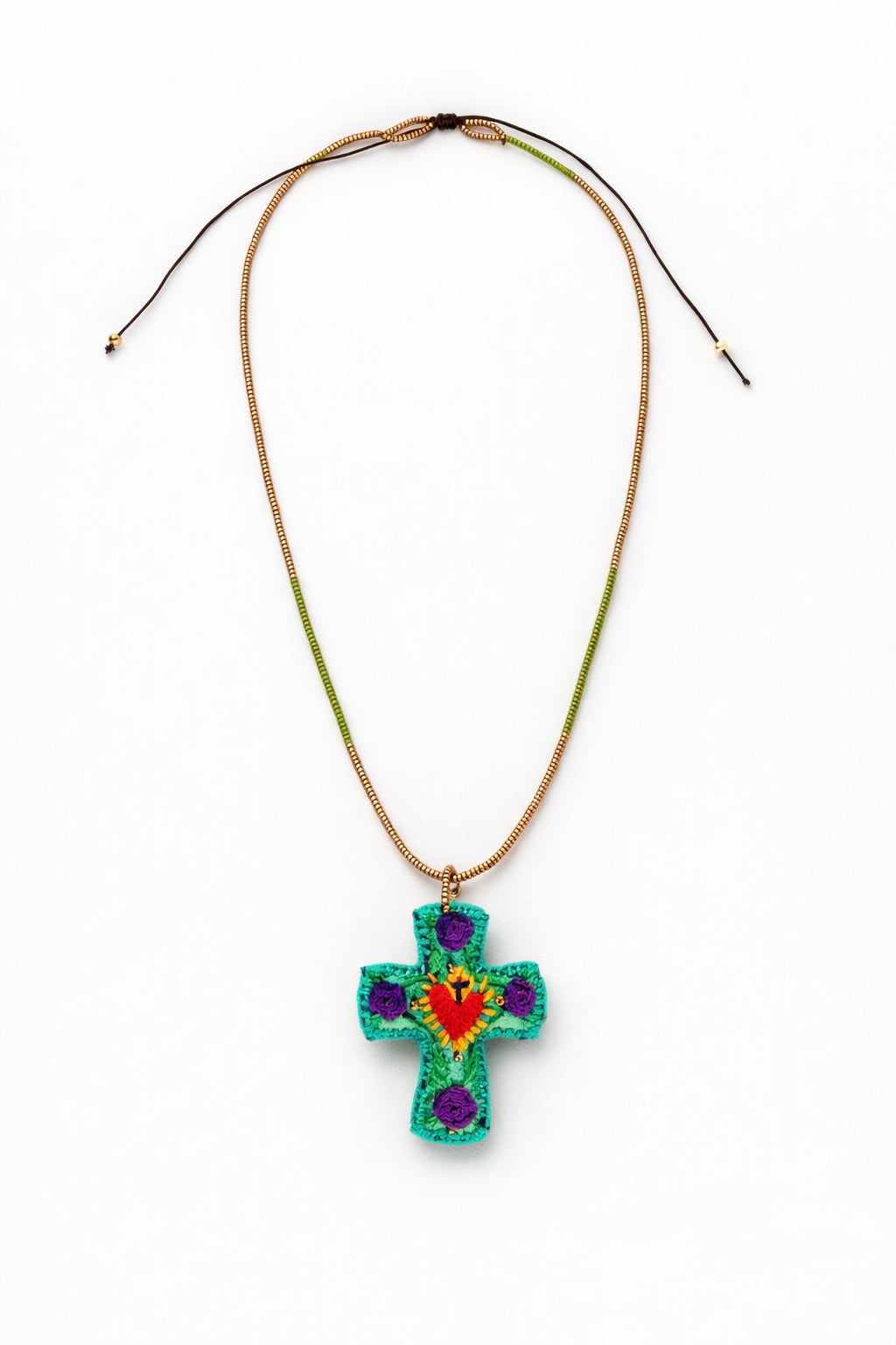 Sacred Heart Cross Necklace