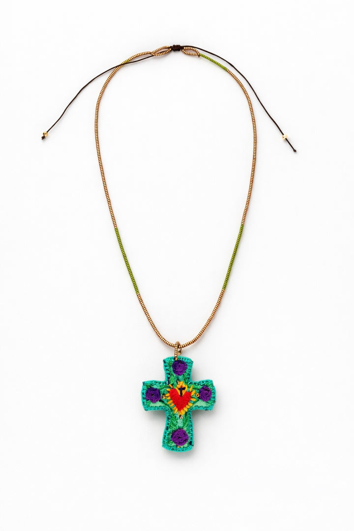 Sacred Heart Cross Necklace