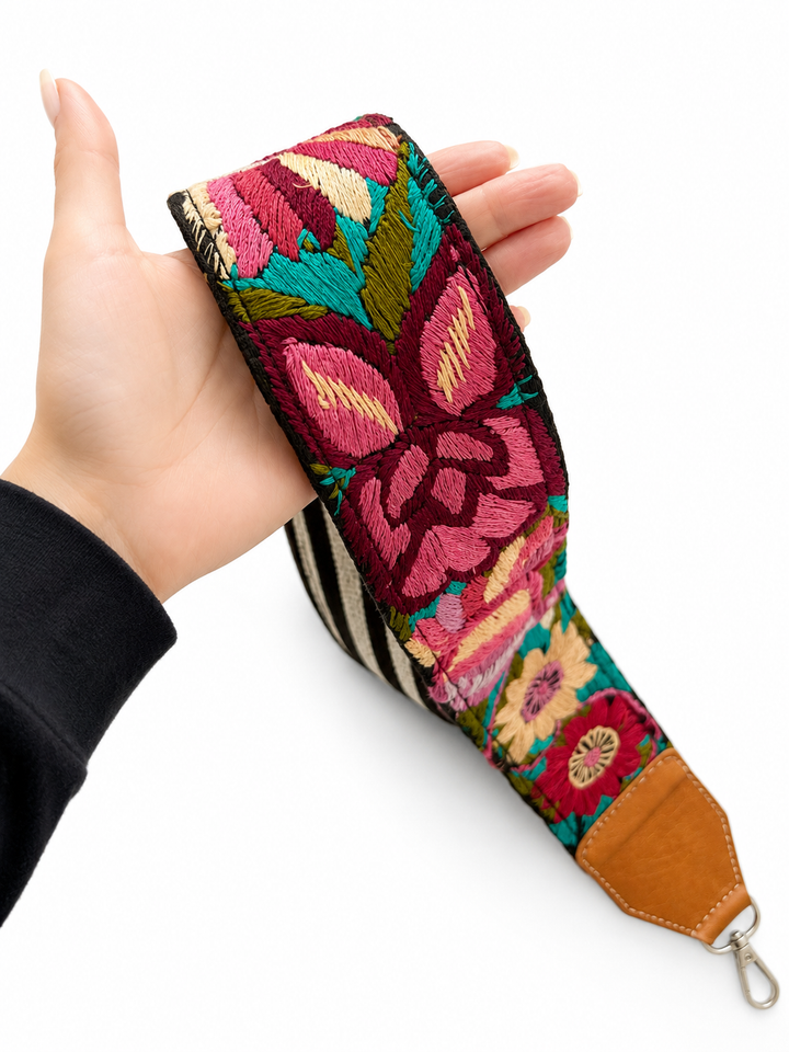 Vintage Guatemalan Embroidered Bag Strap