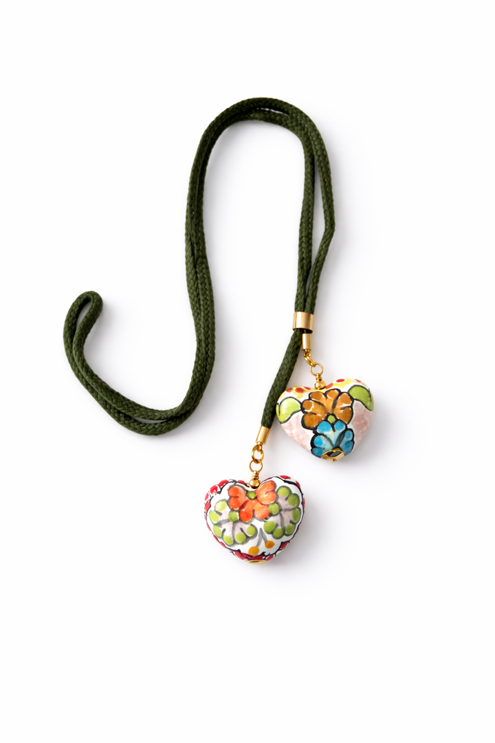 Double Heart Talavera Necklace