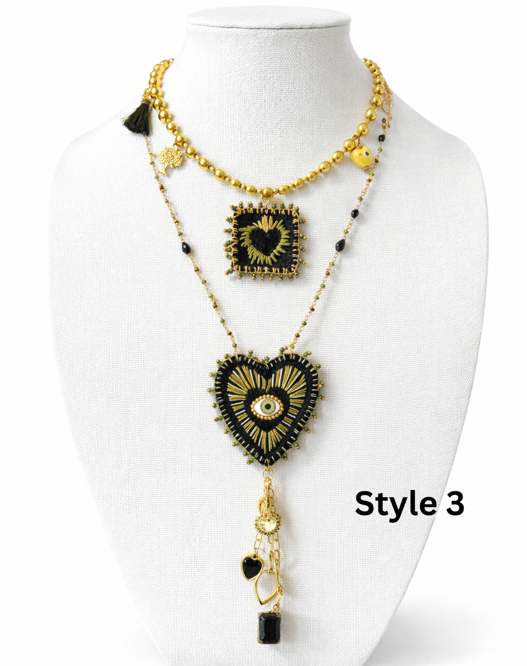 Sacred Heart Necklace Set Sagrado Corazón Jewelry