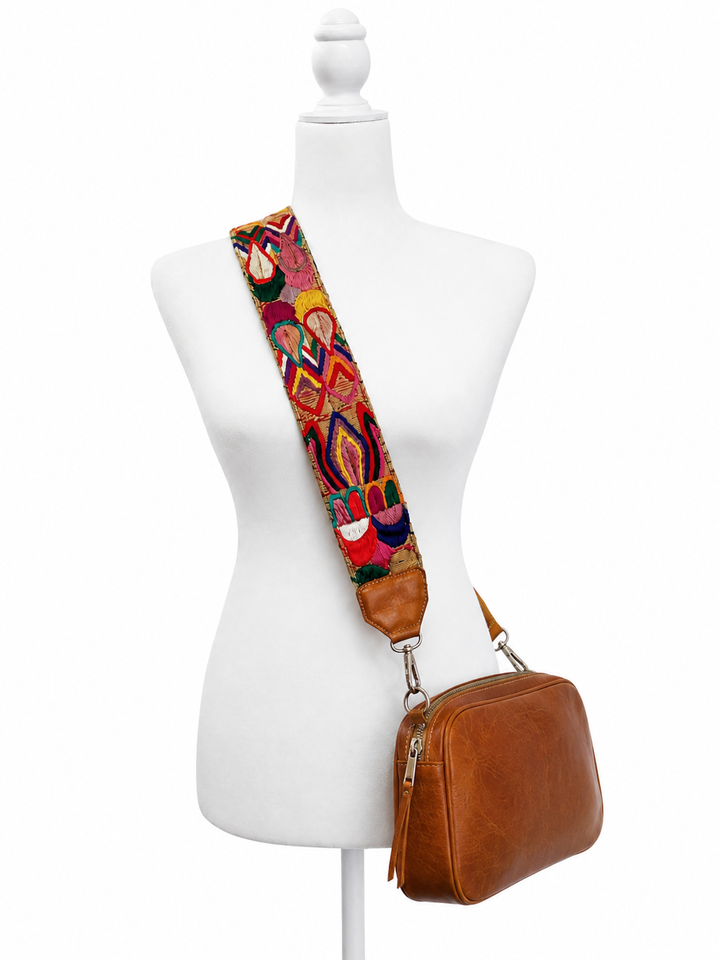 Vintage Guatemalan Embroidered Bag Strap