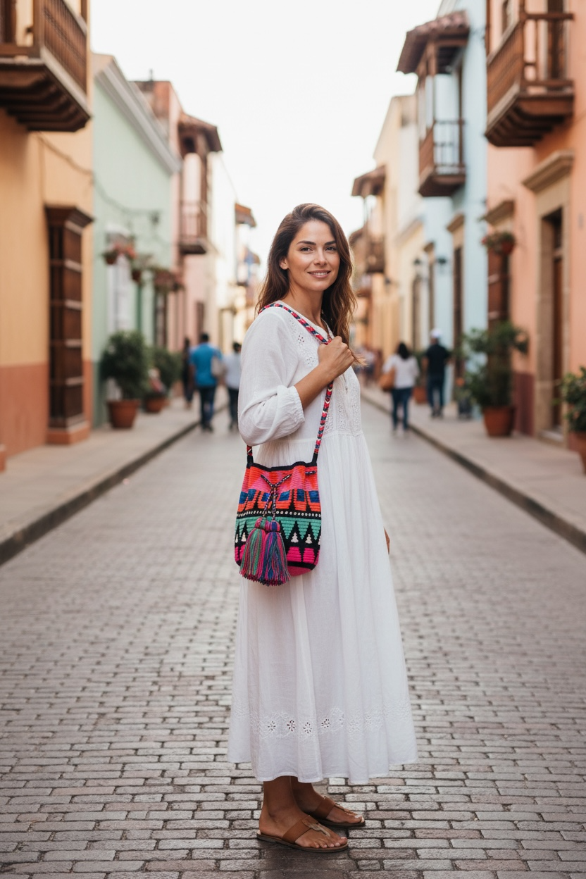 Wayuu Crossbody Bag – Handmade Two Strap Mochila
