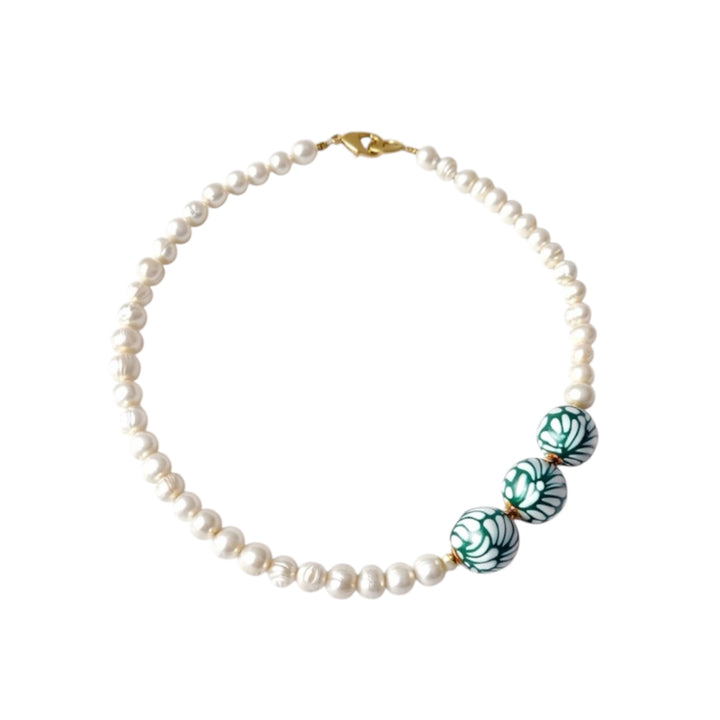 Green Talavera Pearl Necklace