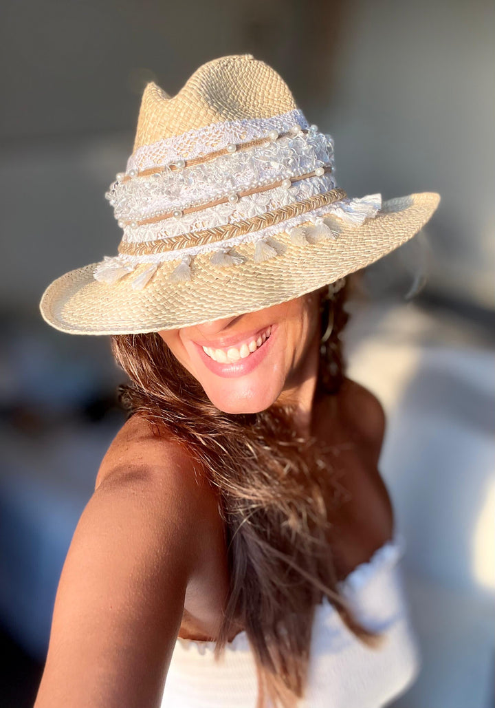 Colombian White Straw Hat – Handwoven Artisan Hat