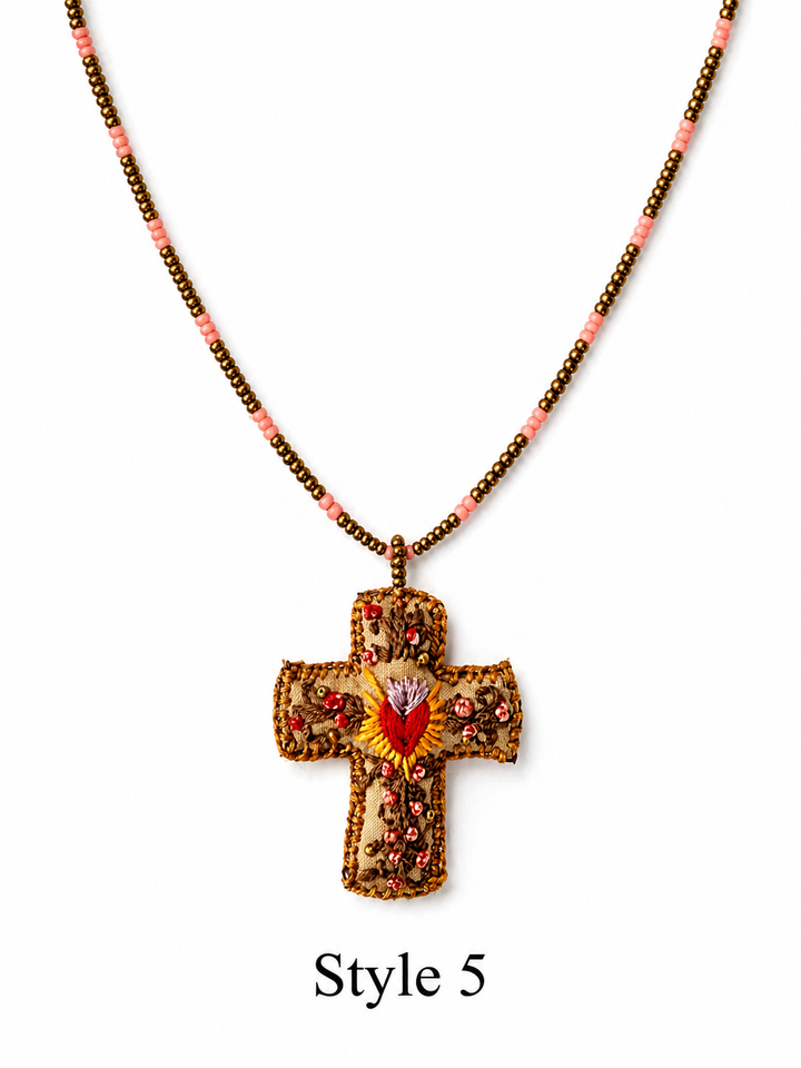 Sacred Heart Cross Necklace