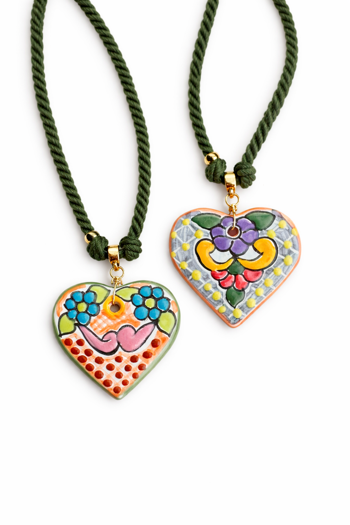 Colorful Talavera Heart Necklace