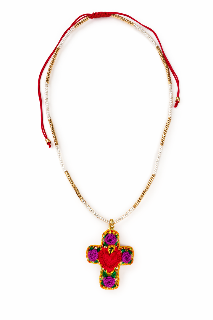 Sacred Heart Cross Necklace