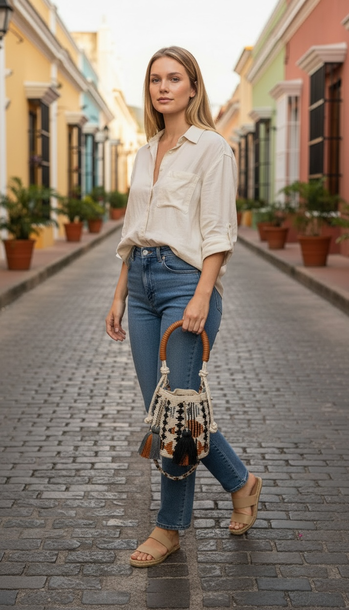 Wayuu Crossbody Bag – Handmade Two Strap Mochila