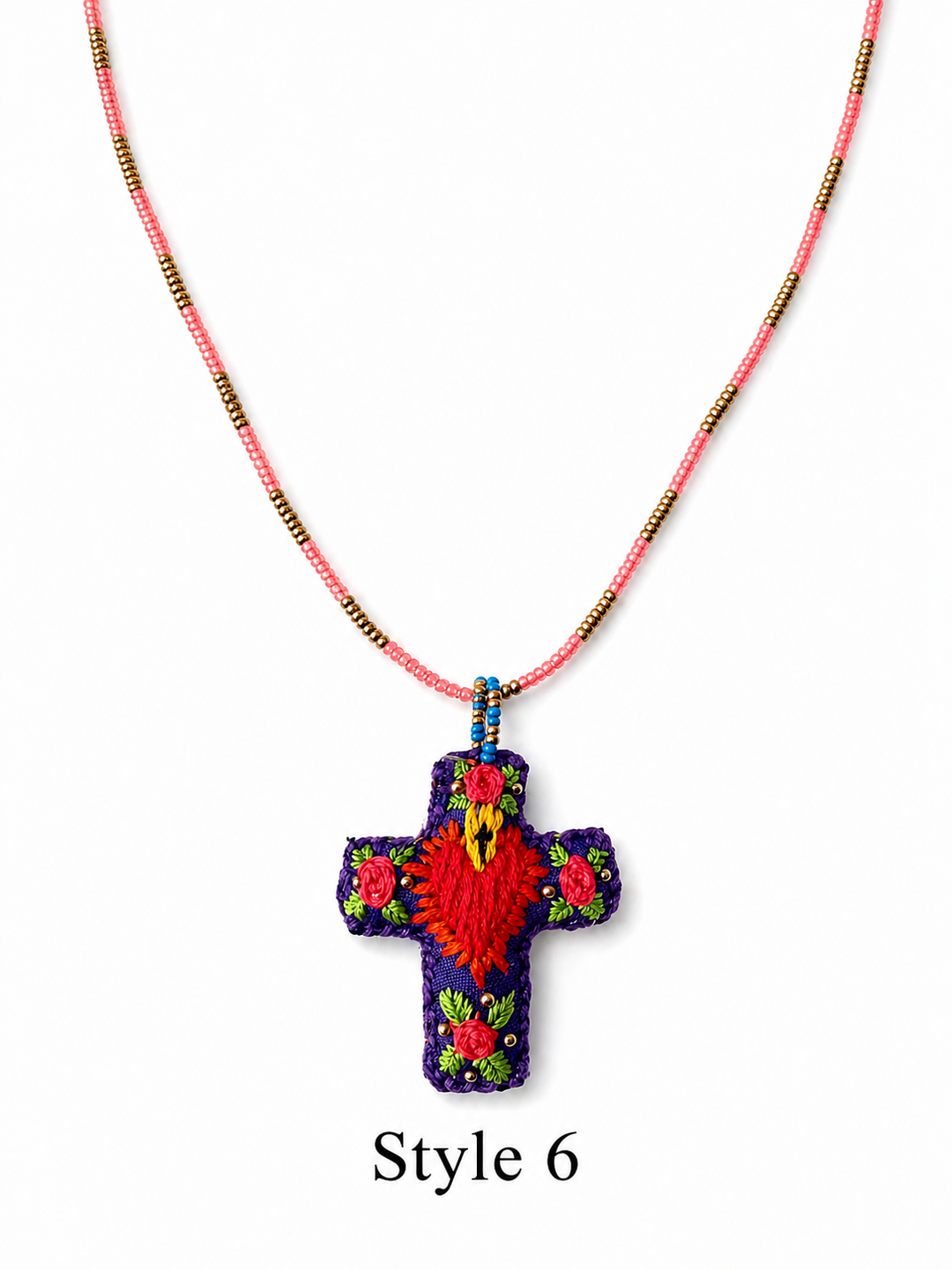 Sacred Heart Cross Necklace