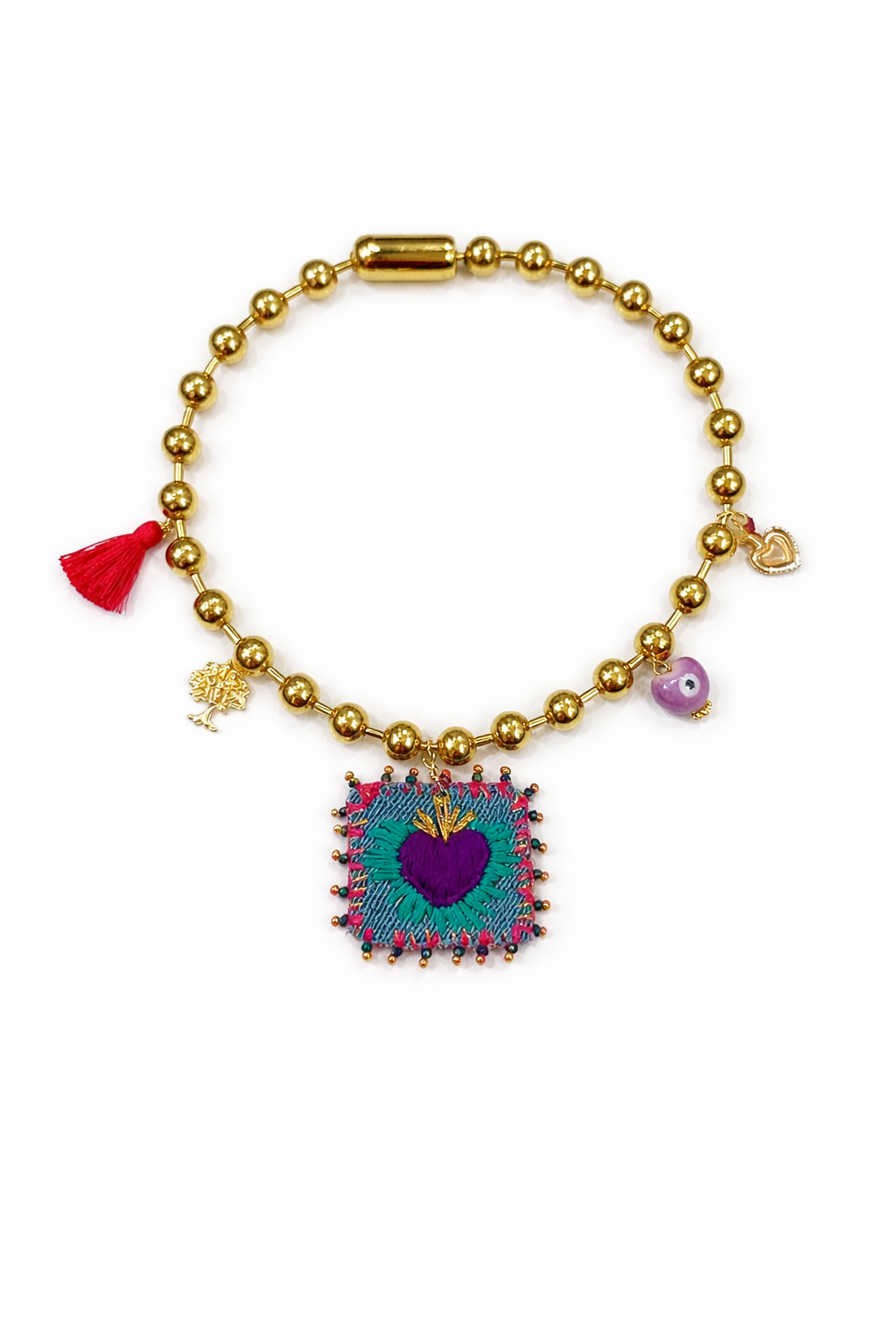Sacred Heart Necklace Set Sagrado Corazón Jewelry