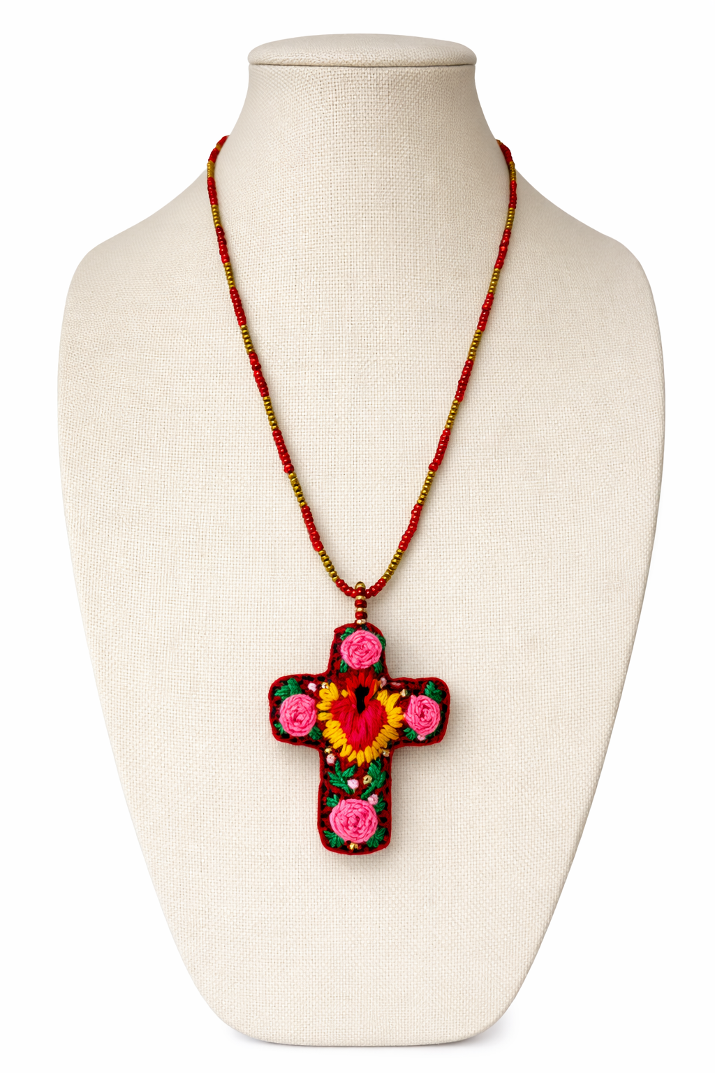Sacred Heart Cross Necklace