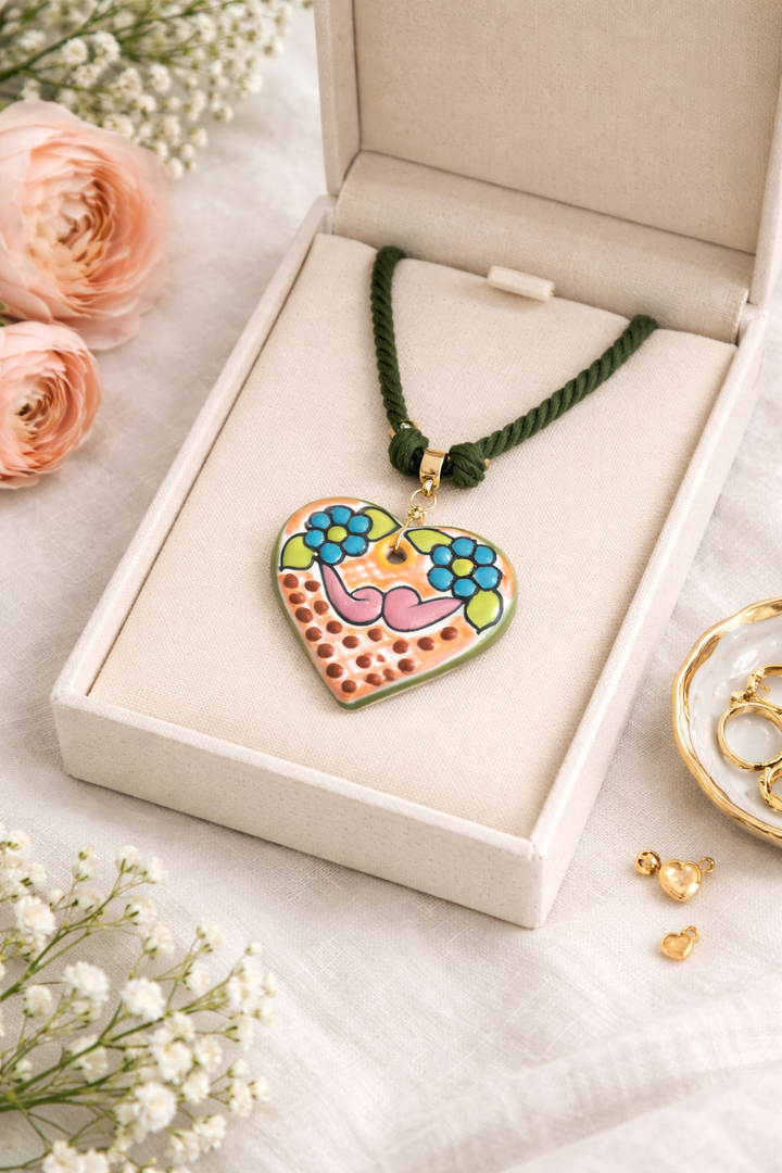 Colorful Talavera Heart Necklace
