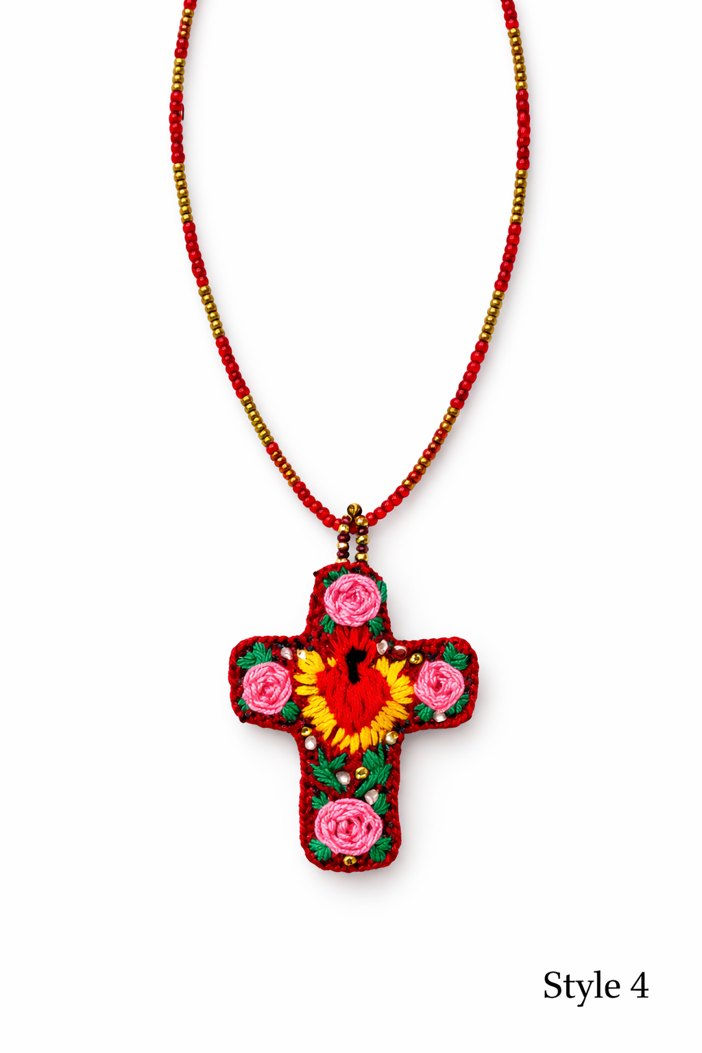 Sacred Heart Cross Necklace