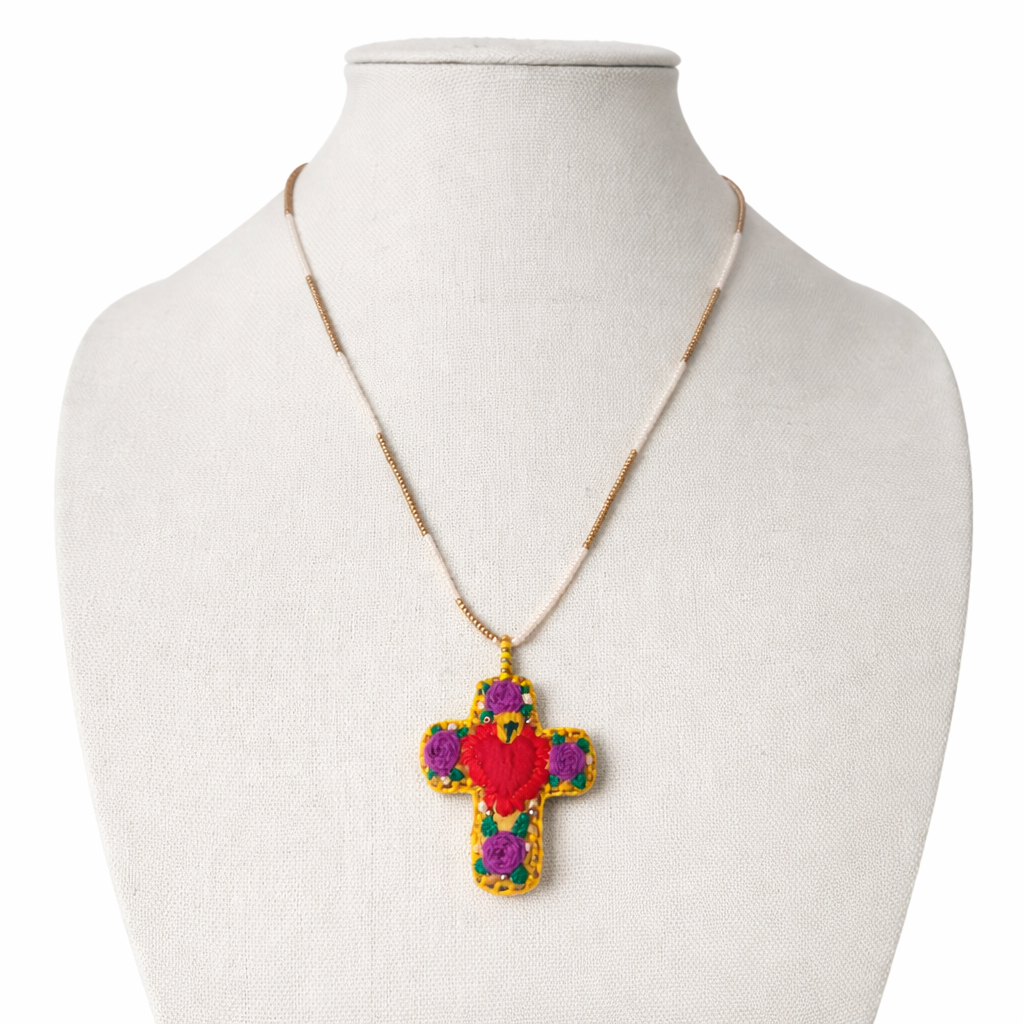 Sacred Heart Cross Necklace