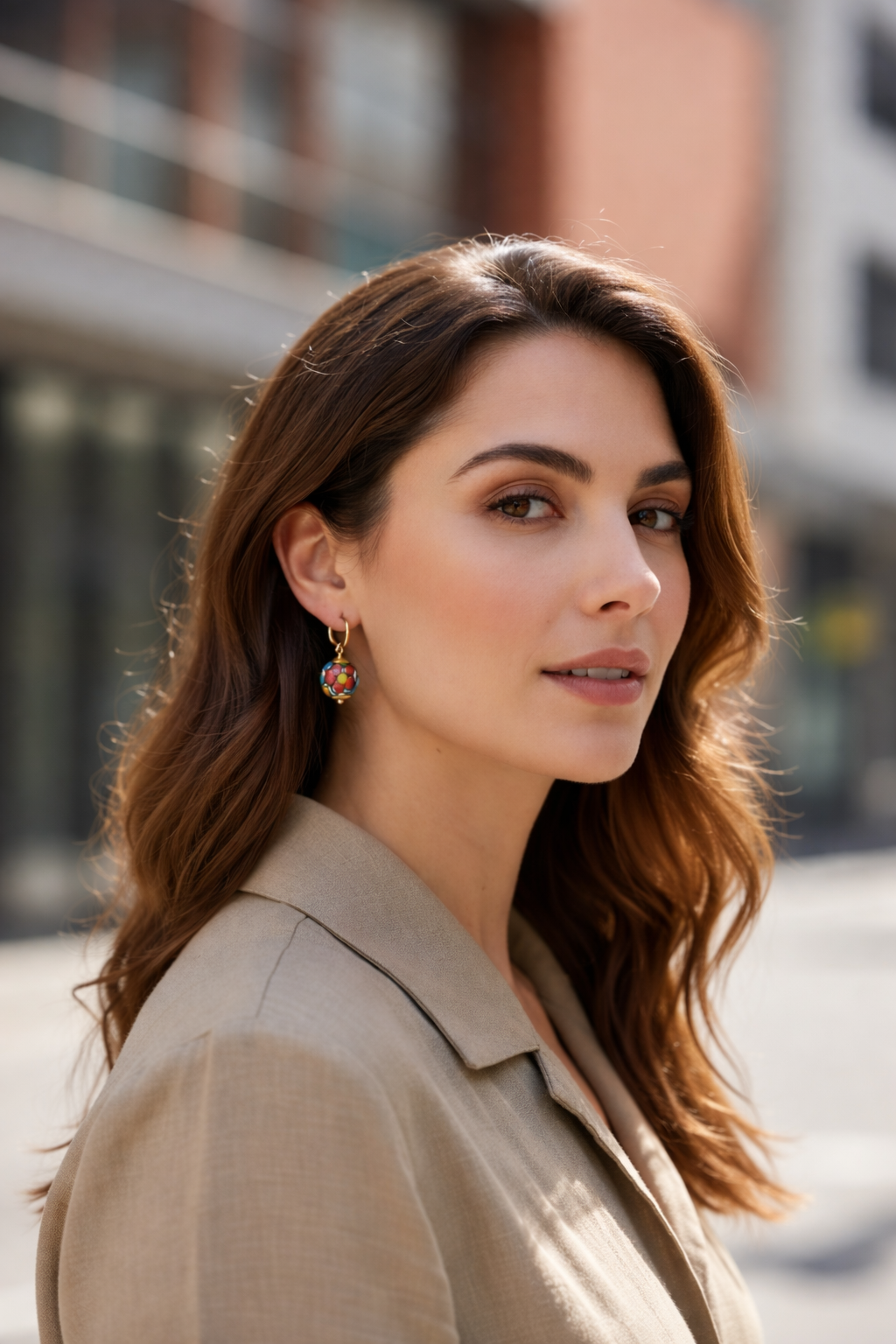 Hand-Painted Talavera Ceramic Hoop Earrings
