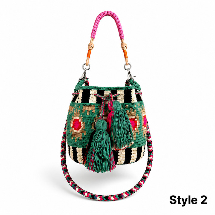 Wayuu Crossbody Bag – Handmade Two Strap Mochila (Copy)