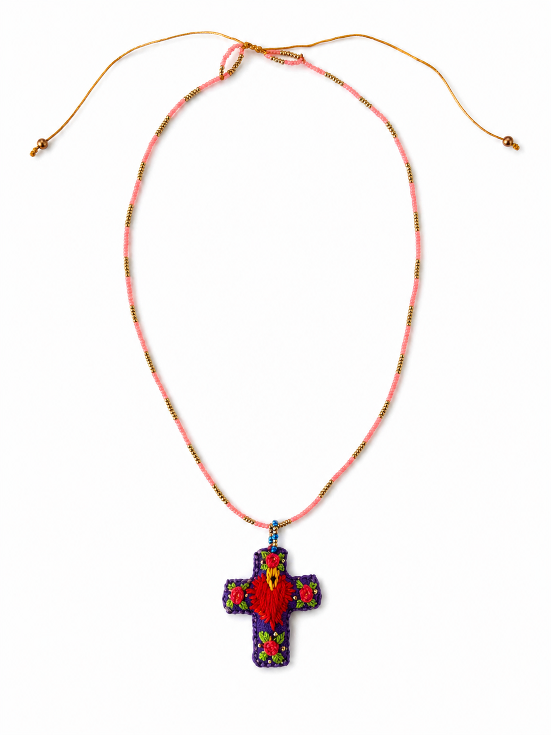 Sacred Heart Cross Necklace