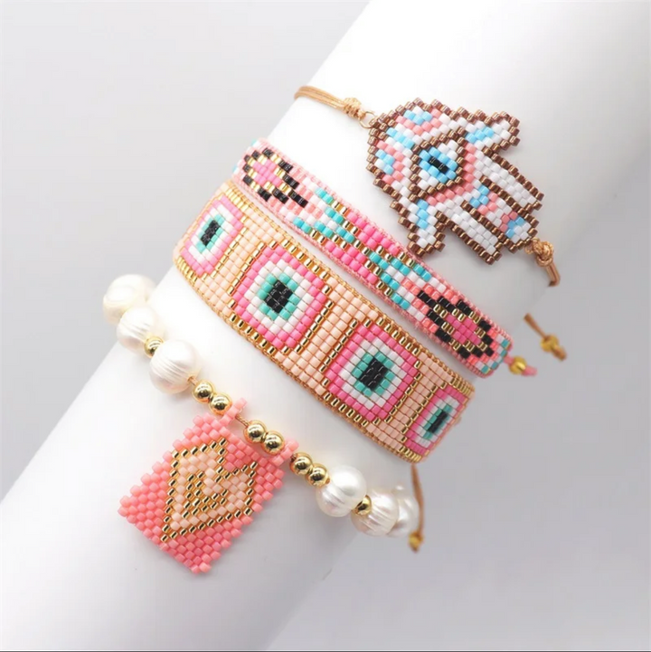 Hamsa Hand Bracelet Set