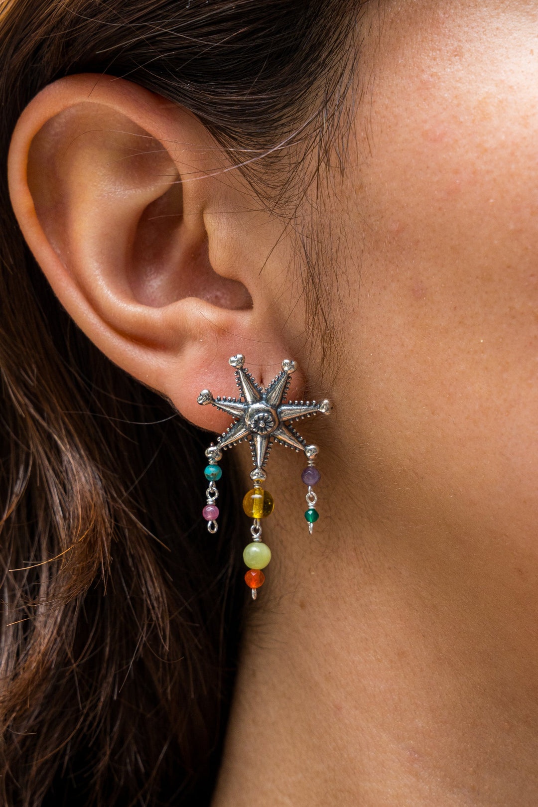 Piñata Silver Earrings | Handmade Mexican Artisan Jewelry