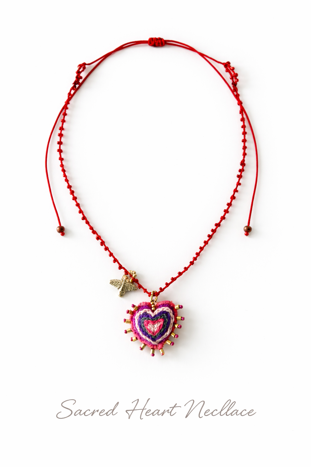 Mexican Milagros Necklace – Sacred Heart Inspired Statement Jewelry