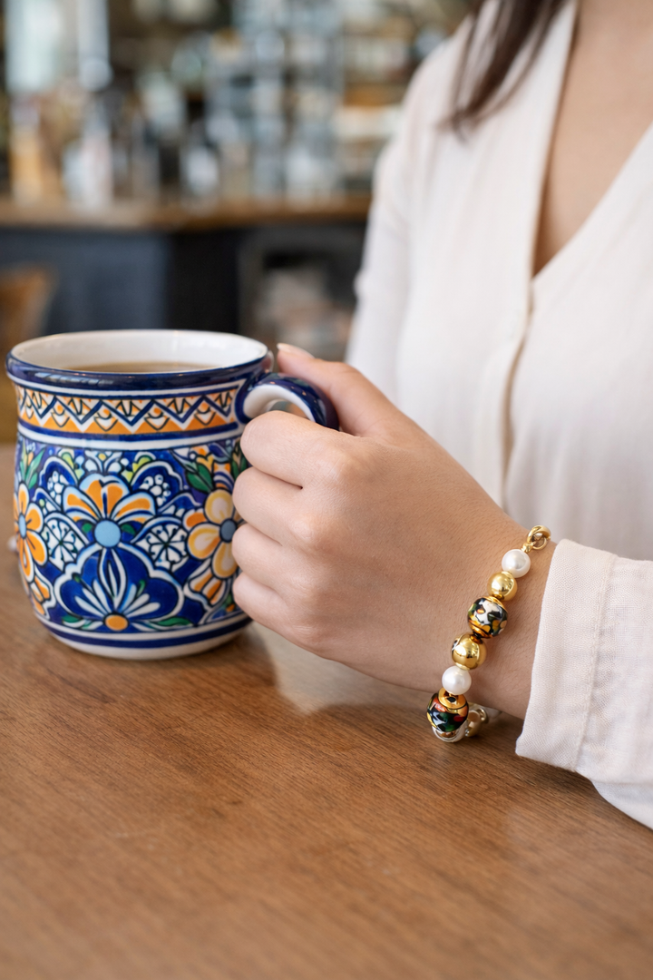 Freshwater Pearl Talavera Bracelet