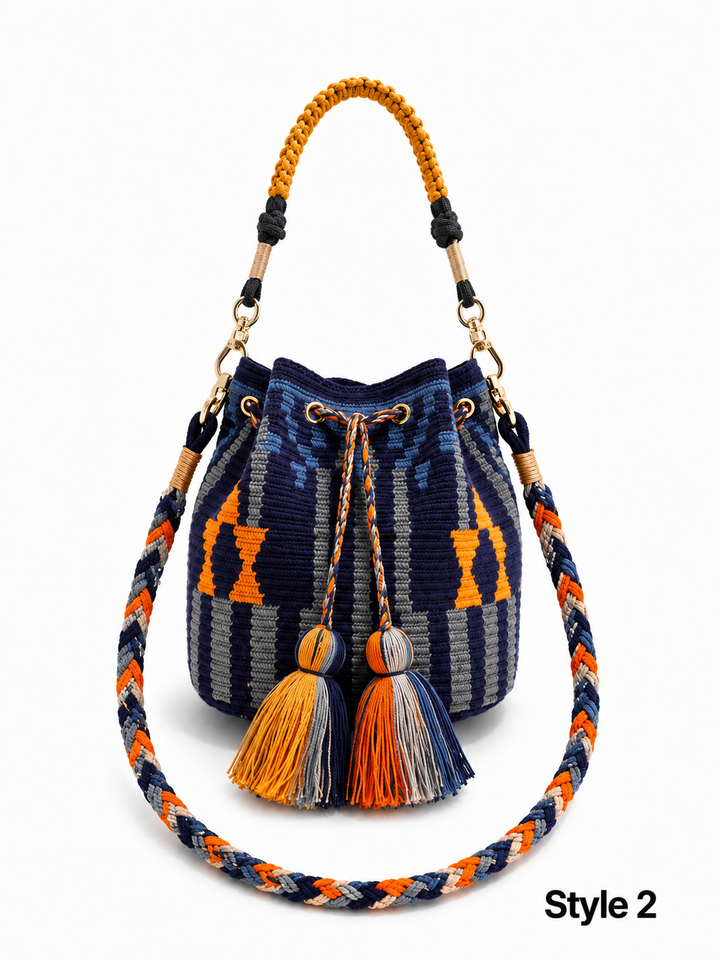 Wayuu Crossbody Bag – Handmade Two Strap Mochila (Copy)