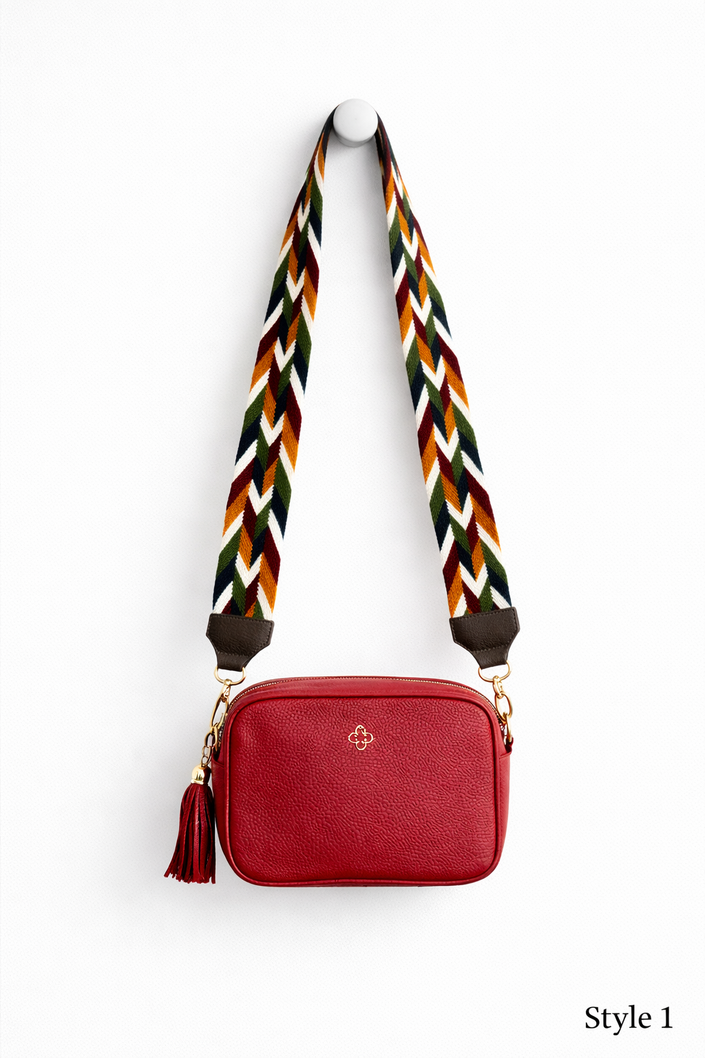 Genuine Leather Crossbody Bags with Wayuu Strap