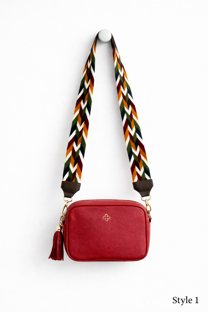 Genuine Leather Crossbody Bags with Wayuu Strap