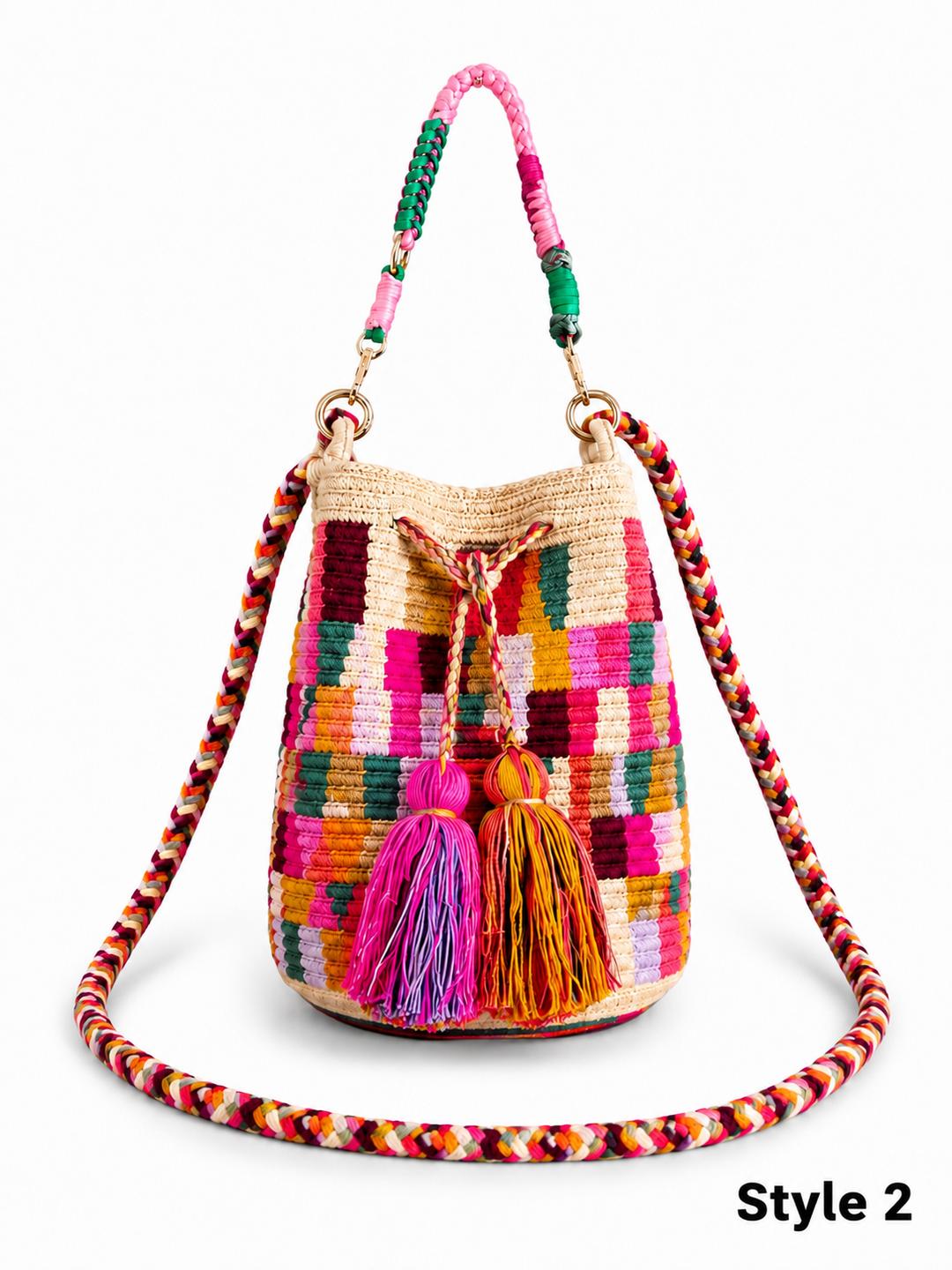 Wayuu Crossbody Bag – Handmade Two Strap Mochila