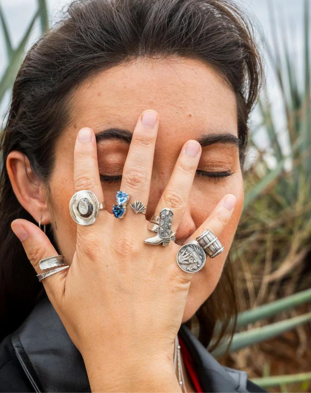 Cowboy Boot Silver Ring