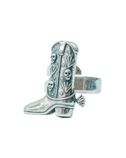 Cowboy Boot Silver Ring