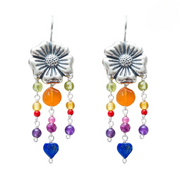 Flores y Colores Silver Earrings