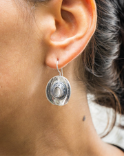 Cowgirl Boot and Hat Silver Earrings